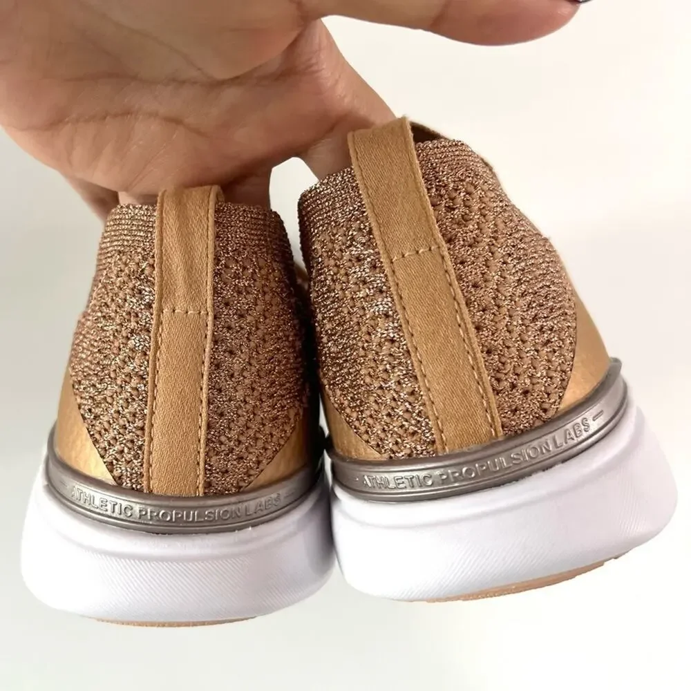 APL Techloom Bliss Knit Running Shoe In Rose Gold / Champagne /Silver